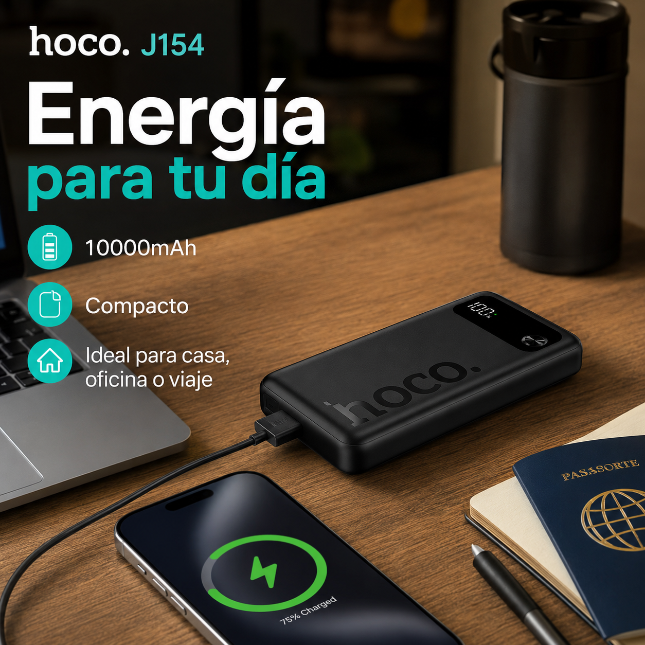 Power Bank 10000mAh 22 5W PD20W USB C Carga R pida-8