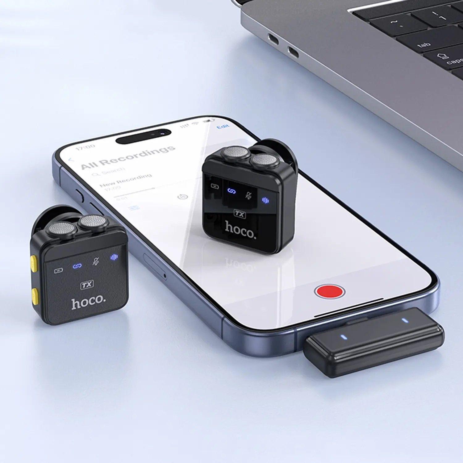 Micrófonos Hoco L17 USB‑C + Lightning – Set Dual-3