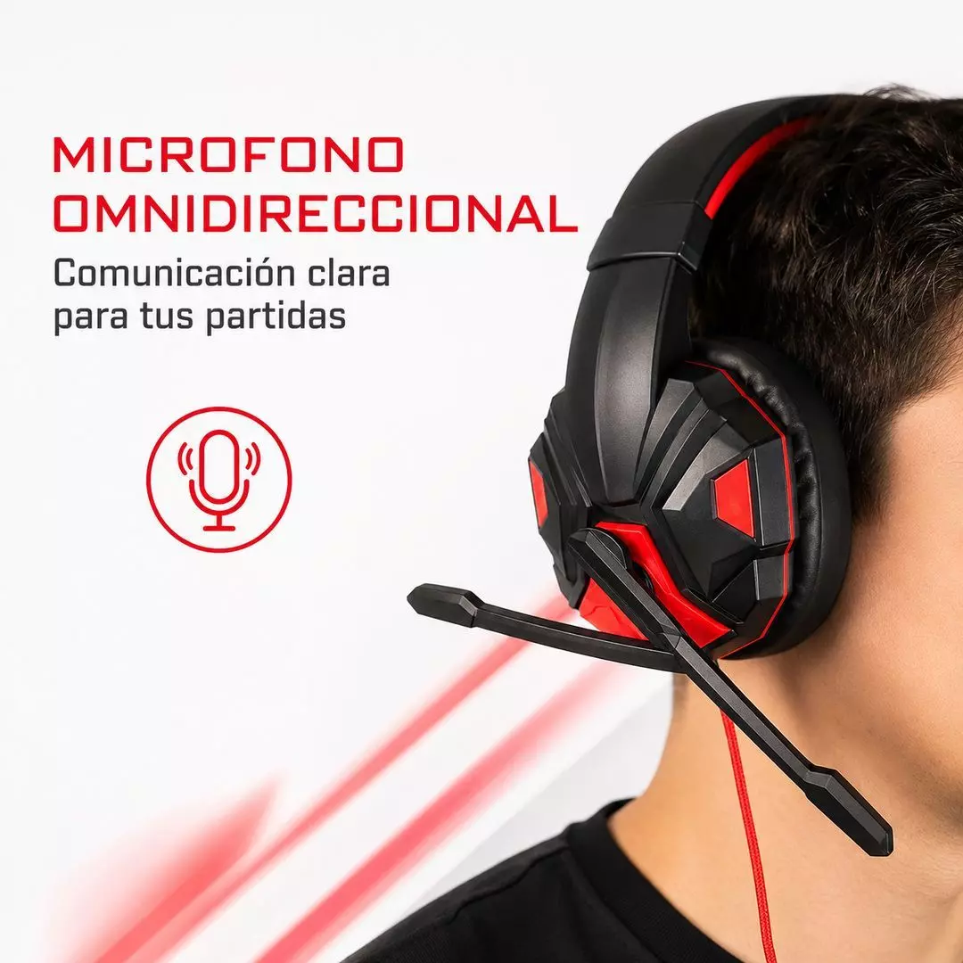Audifonos Gamer Con Microfono Led 3 5mm Cable 2m-3