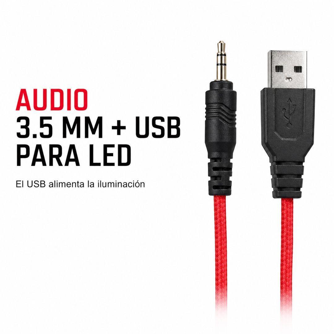 Audifonos Gamer Con Microfono Led 3 5mm Cable 2m-6