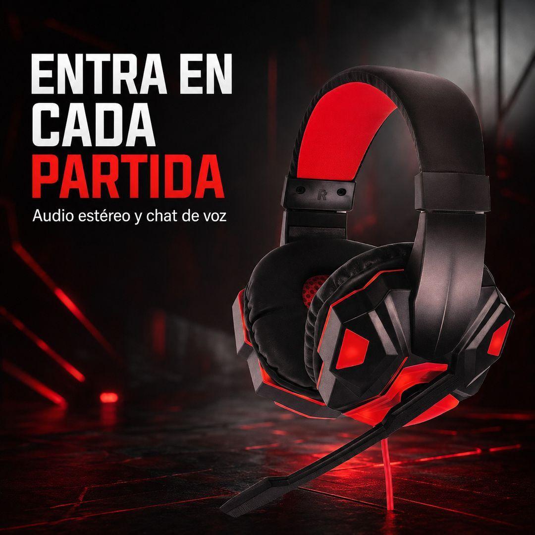 Audifonos Gamer Con Microfono Led 3 5mm Cable 2m-8