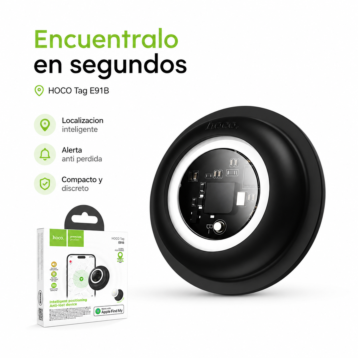 Hoco E91B AirTag Localizador Bluetooth Apple Find My GPS-2