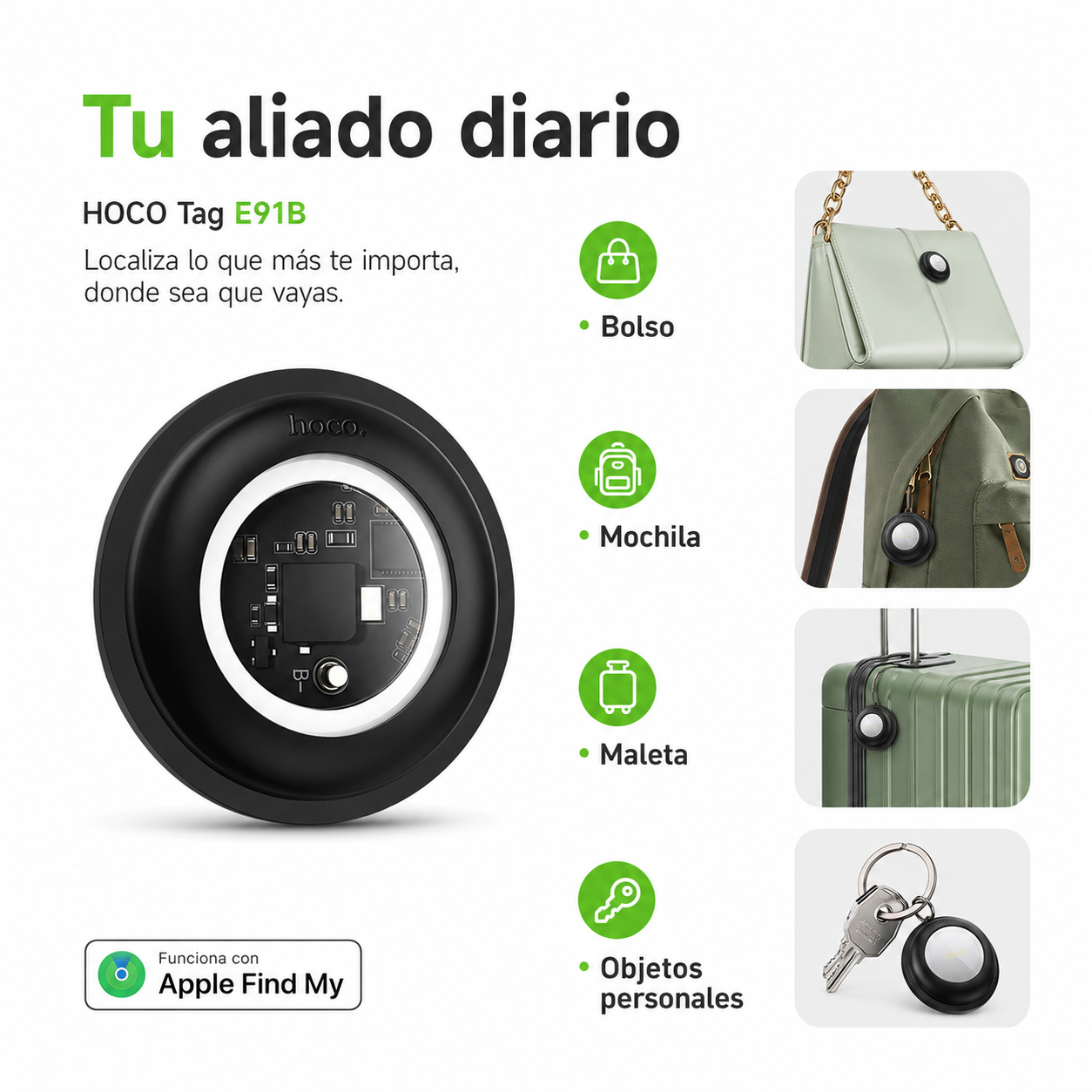 Hoco E91B AirTag Localizador Bluetooth Apple Find My GPS-7