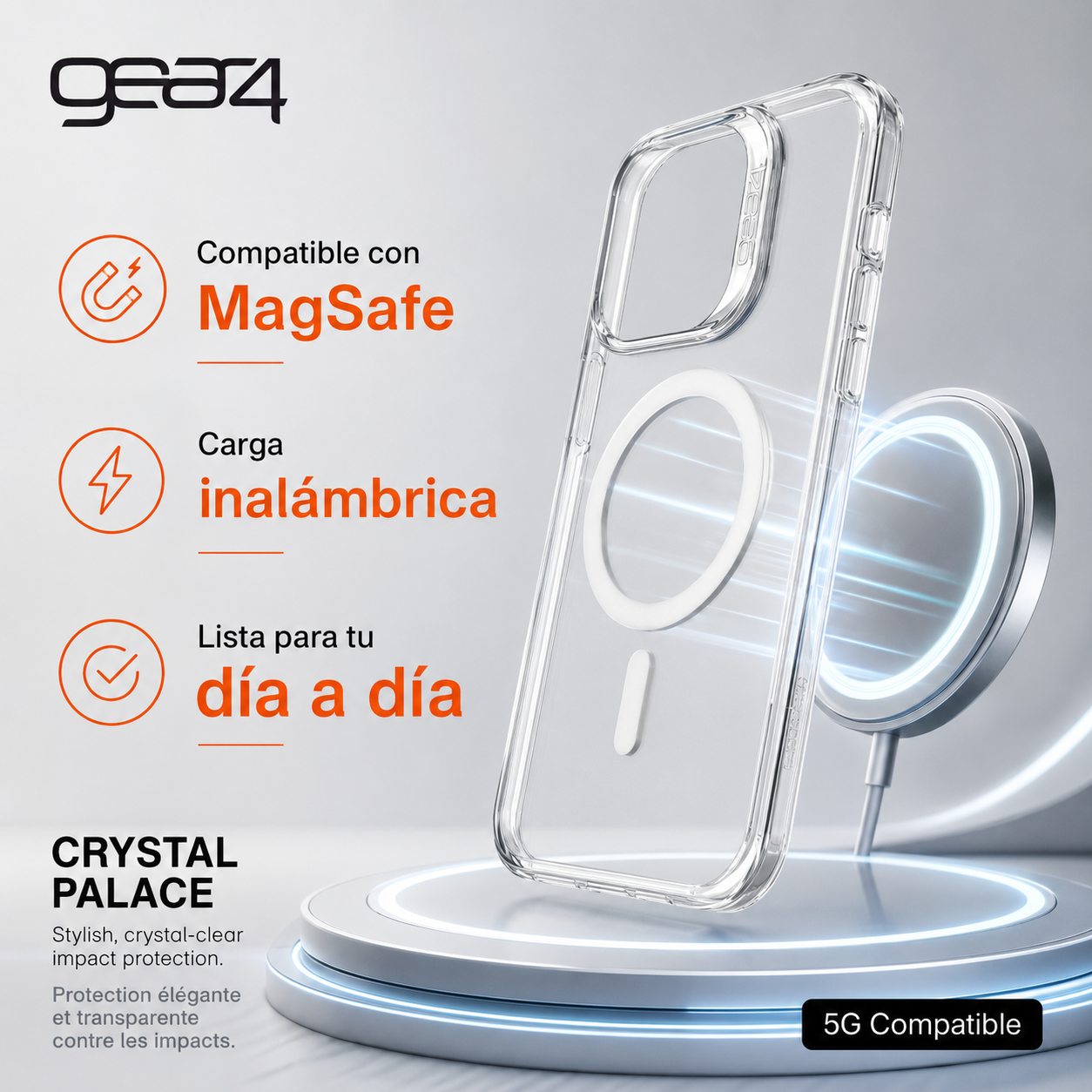 Carcasa Gear4 Crystal Palace Magsafe para iPhone 16 Pro Max-4