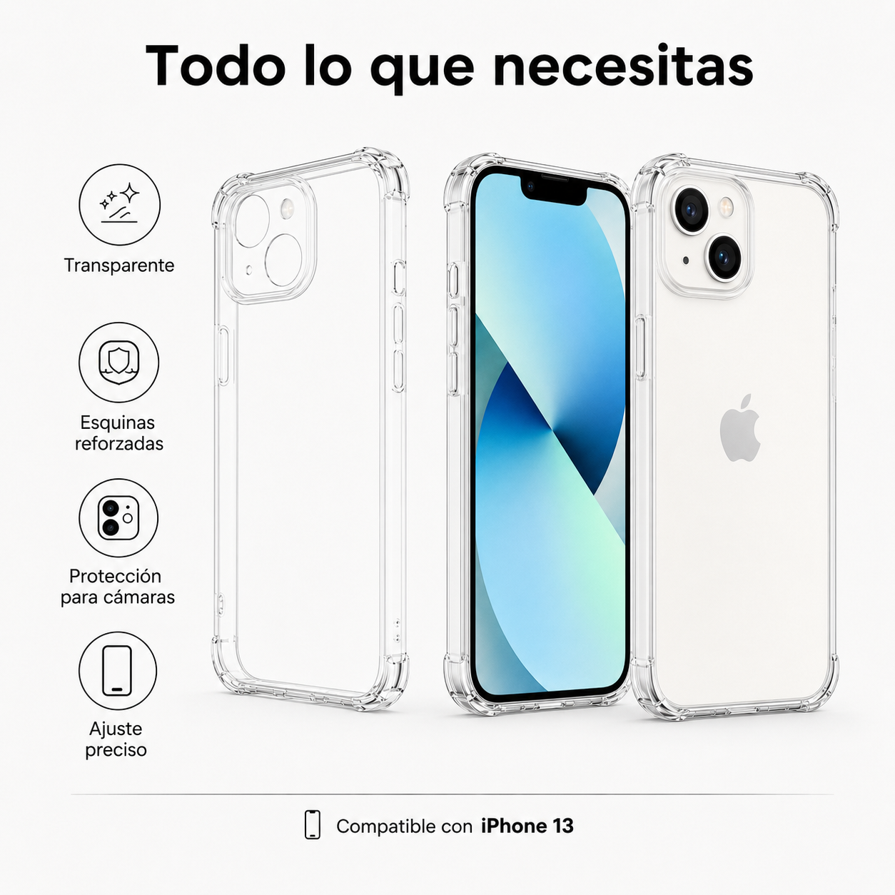 Carcasa Transparente Slim para iPhone 13-6