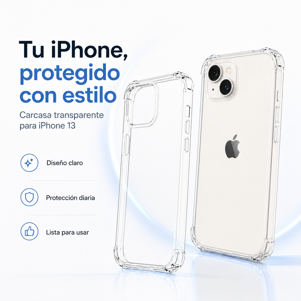 Carcasa Transparente Slim para iPhone 13-8