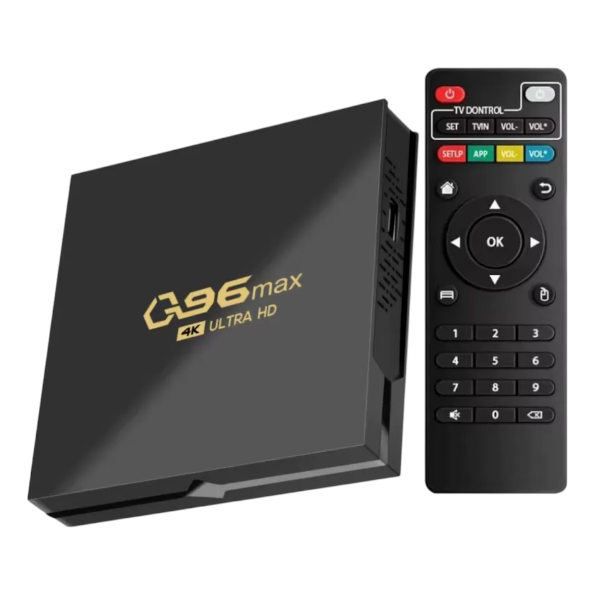 TV Box Q96 MAX Android 4K con WiFi y Control Remoto-1