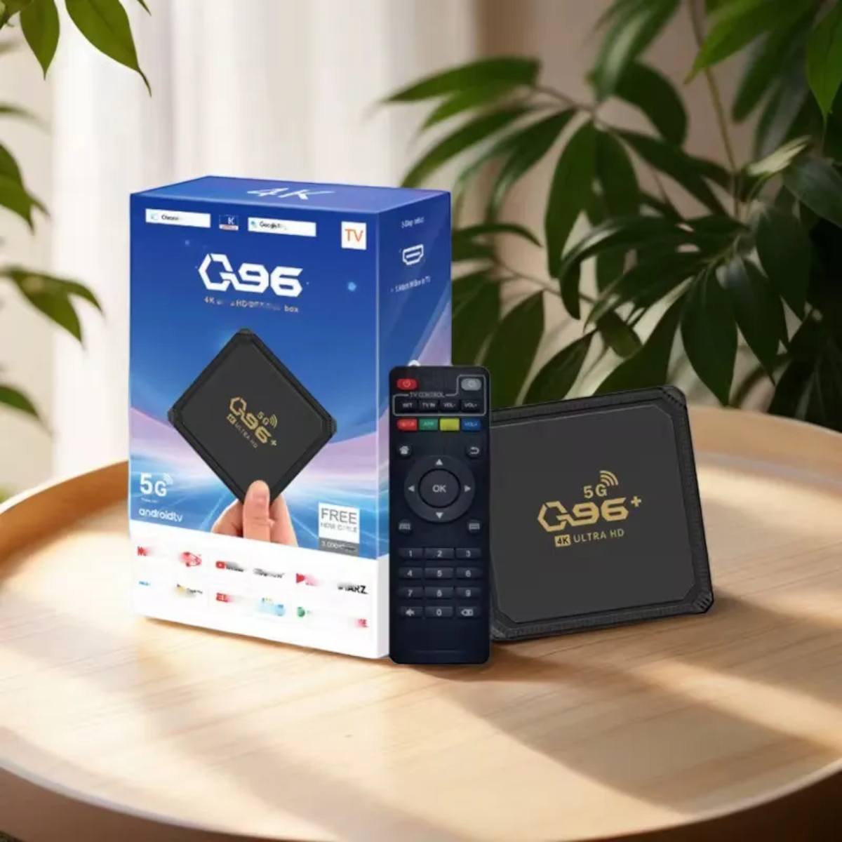 TV Box Q96 MAX Android 4K con WiFi y Control Remoto-4