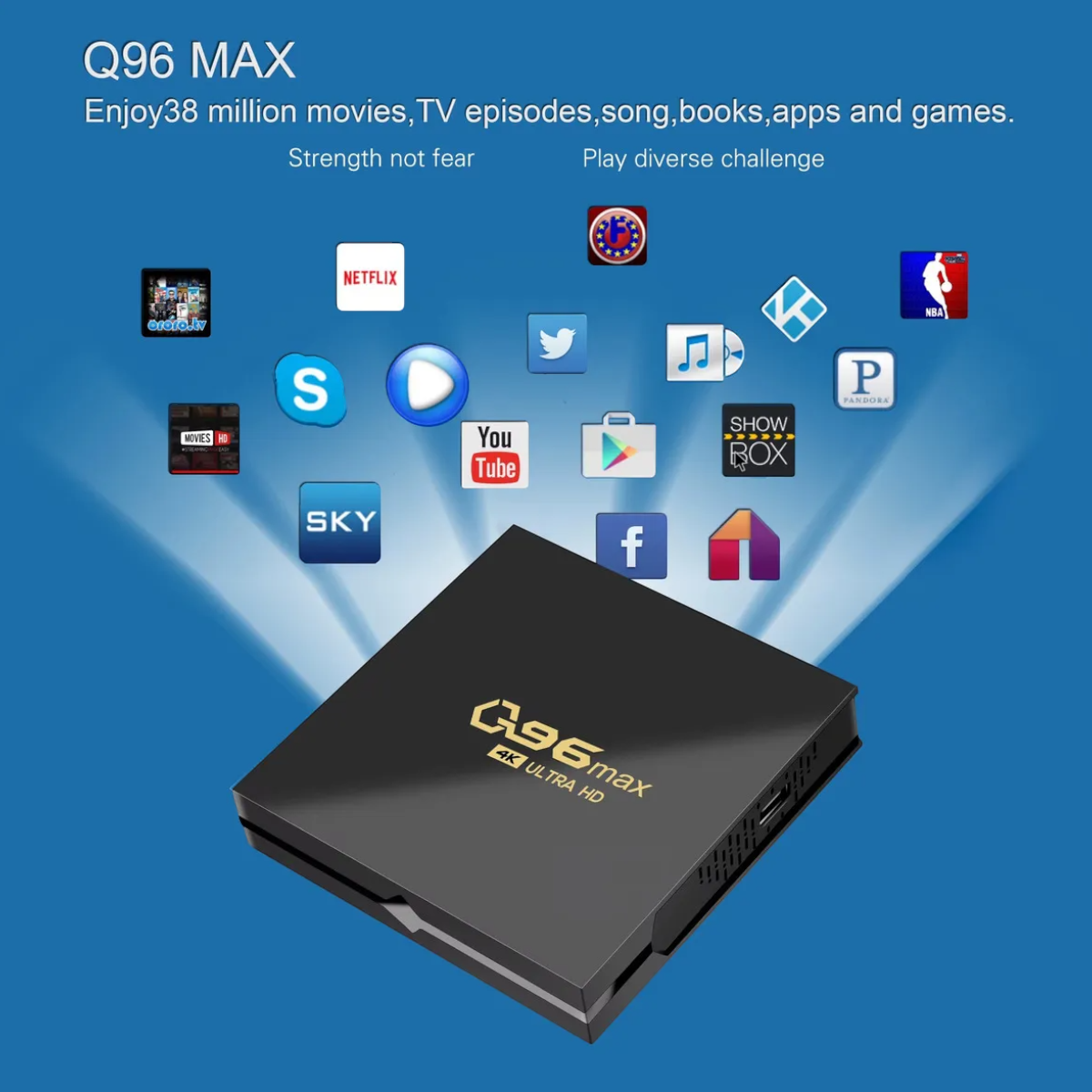 TV Box Q96 MAX Android 4K con WiFi y Control Remoto-5