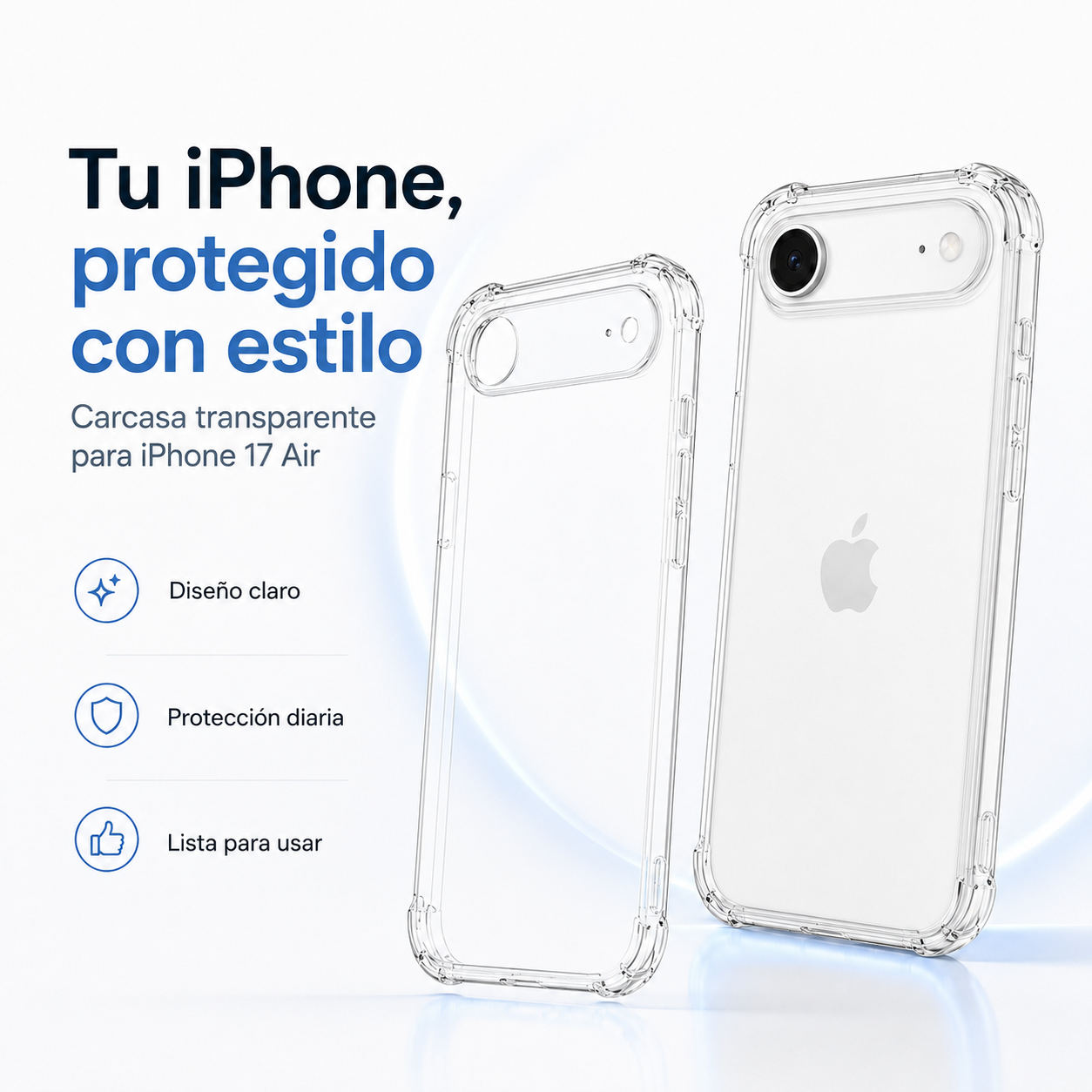 Carcasa Transparente Slim para iPhone 17 Air-8