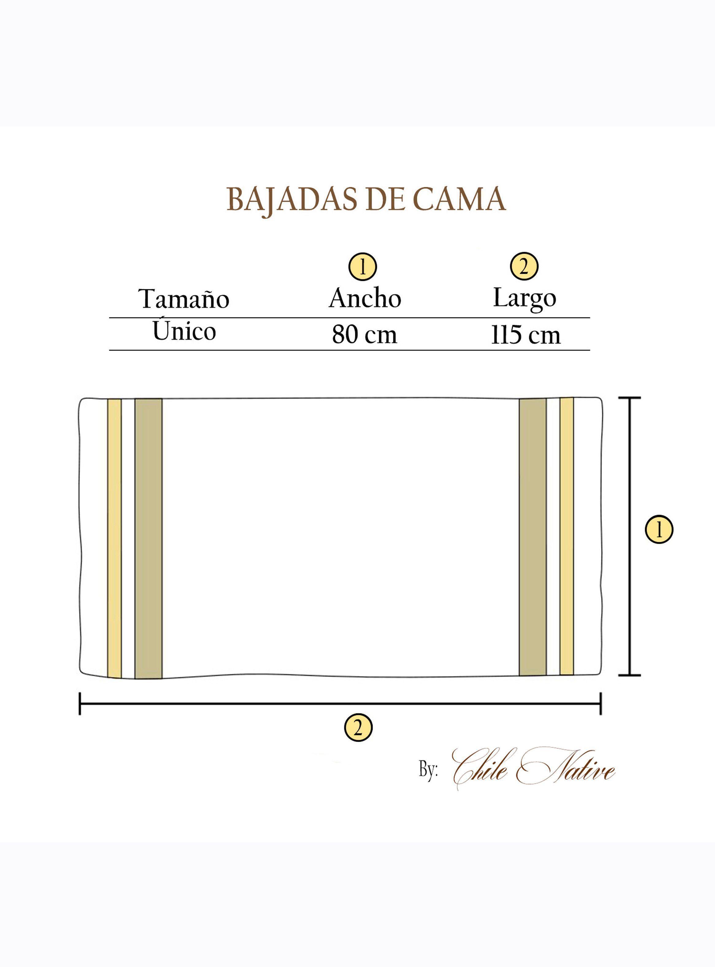 Bajada de Cama Cochrane - en lana y telar (115 x 80 cm) - Chile Native-7