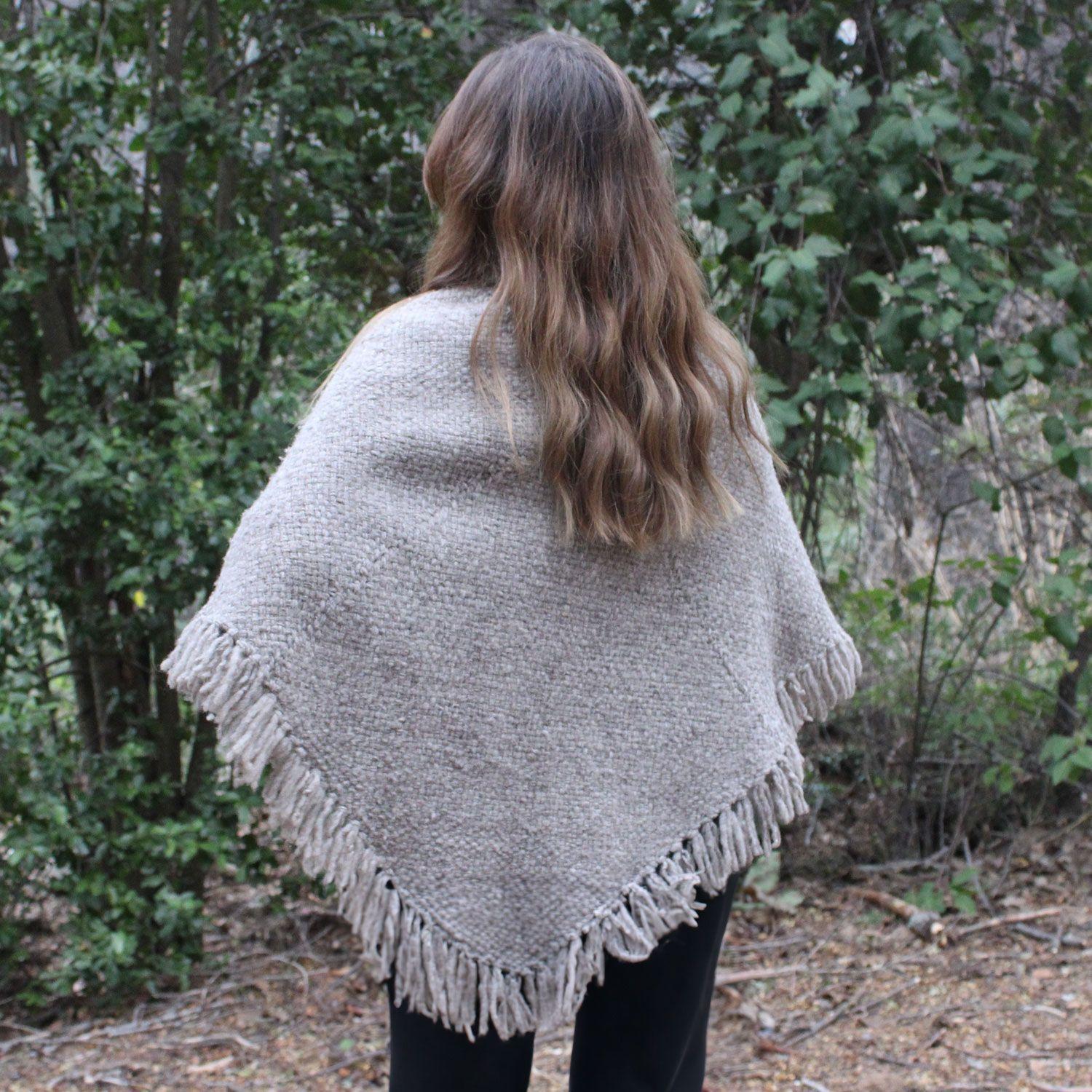 Poncho Celestina - 100% Lana de Oveja -2