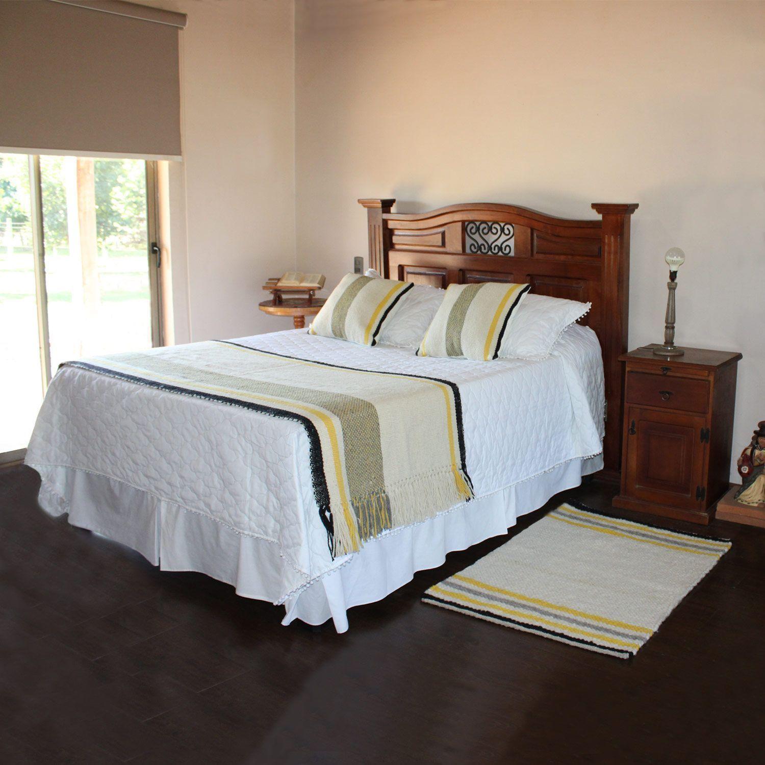 Bajada de Cama Fagnano - en lana y telar (115 x 80 cm) - Chile Native-4