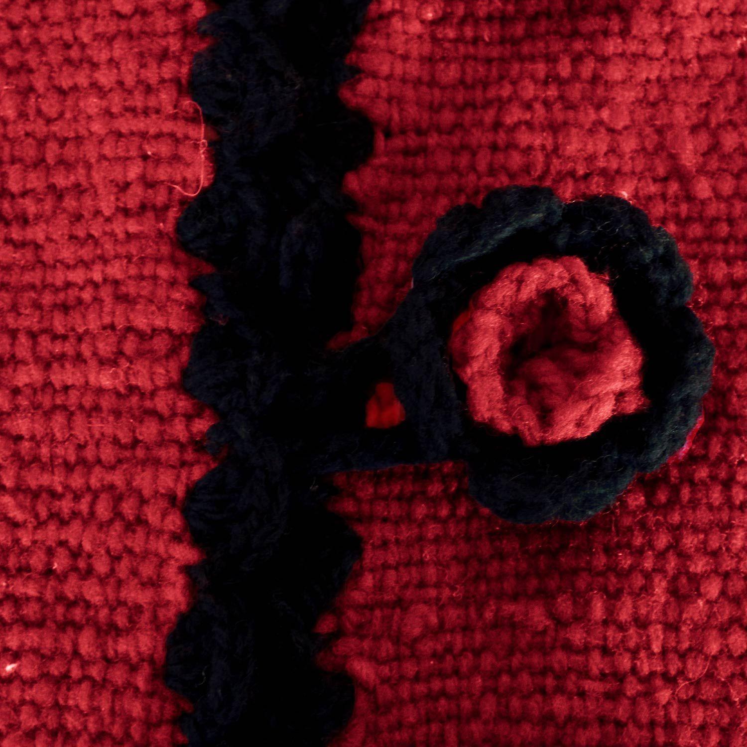  Capa Copihue Rojo - 100% Lana de Oveja -6