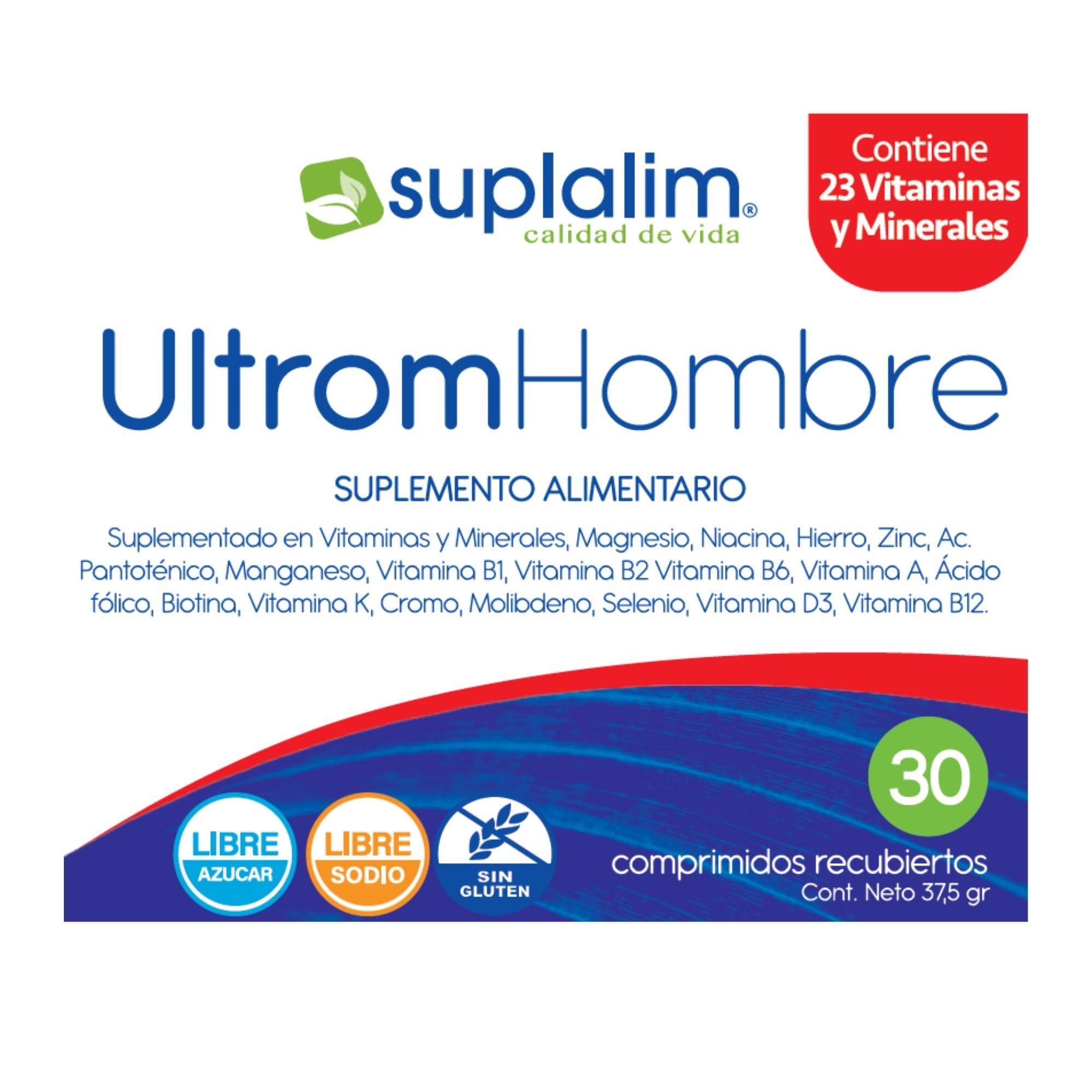 ULTROM HOMBRE MULTIVITAMÍNICO 30 COMPRIMIDOS SUPLALIM-2