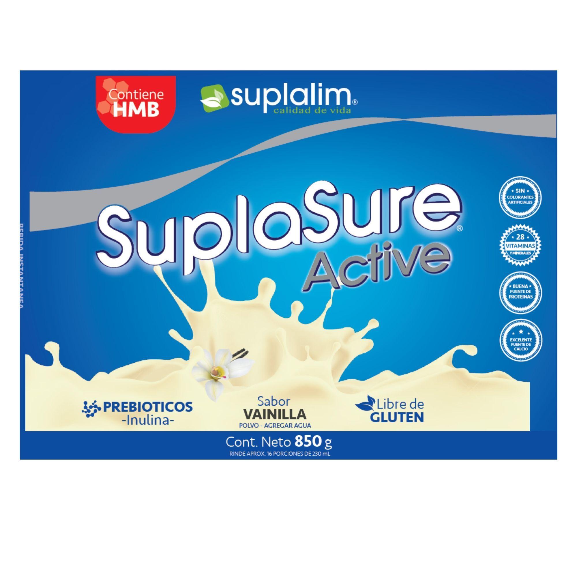 SUPLASURE ACTIVE CON 28 VITAMINAS ESCENCIALES 850G SABOR VAINILLA-2