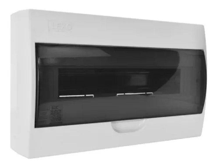 Tablero Sobrepuesto Pvc Lexo 18 Polos Tapa Color Humo Lwsd18-0