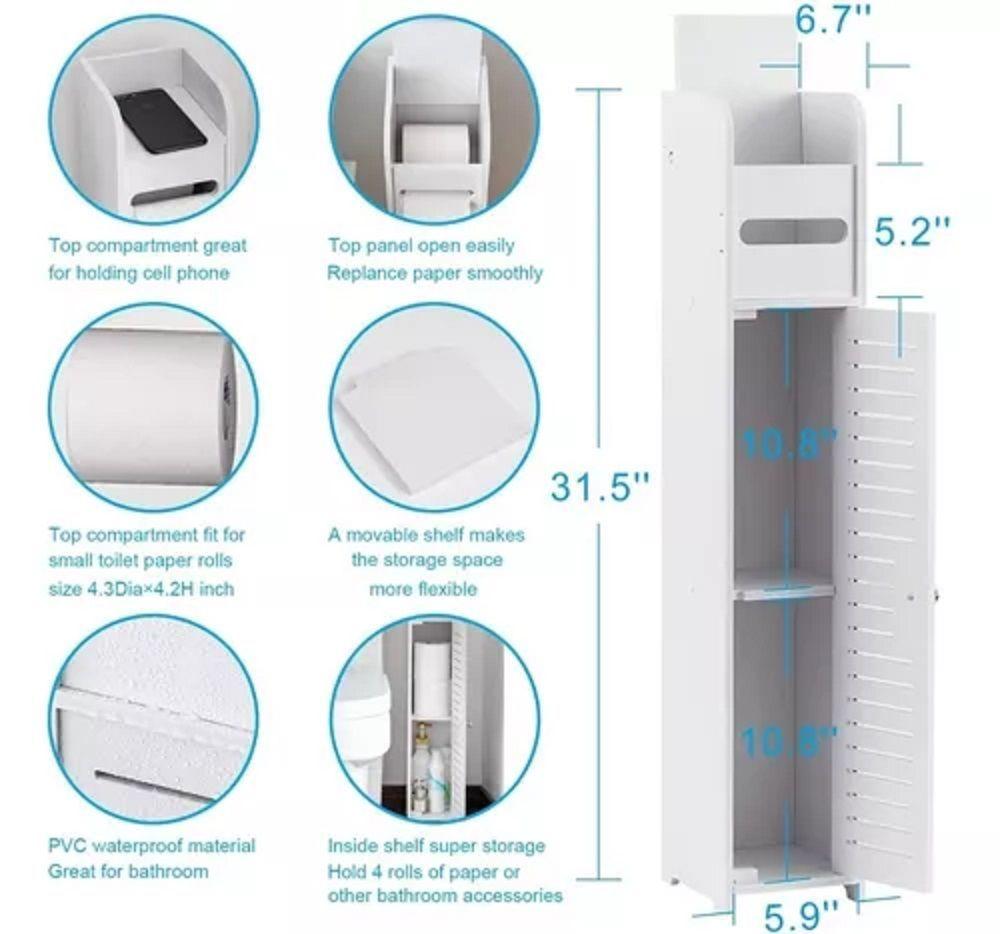 Estante De Baño Organizador Blanco-4
