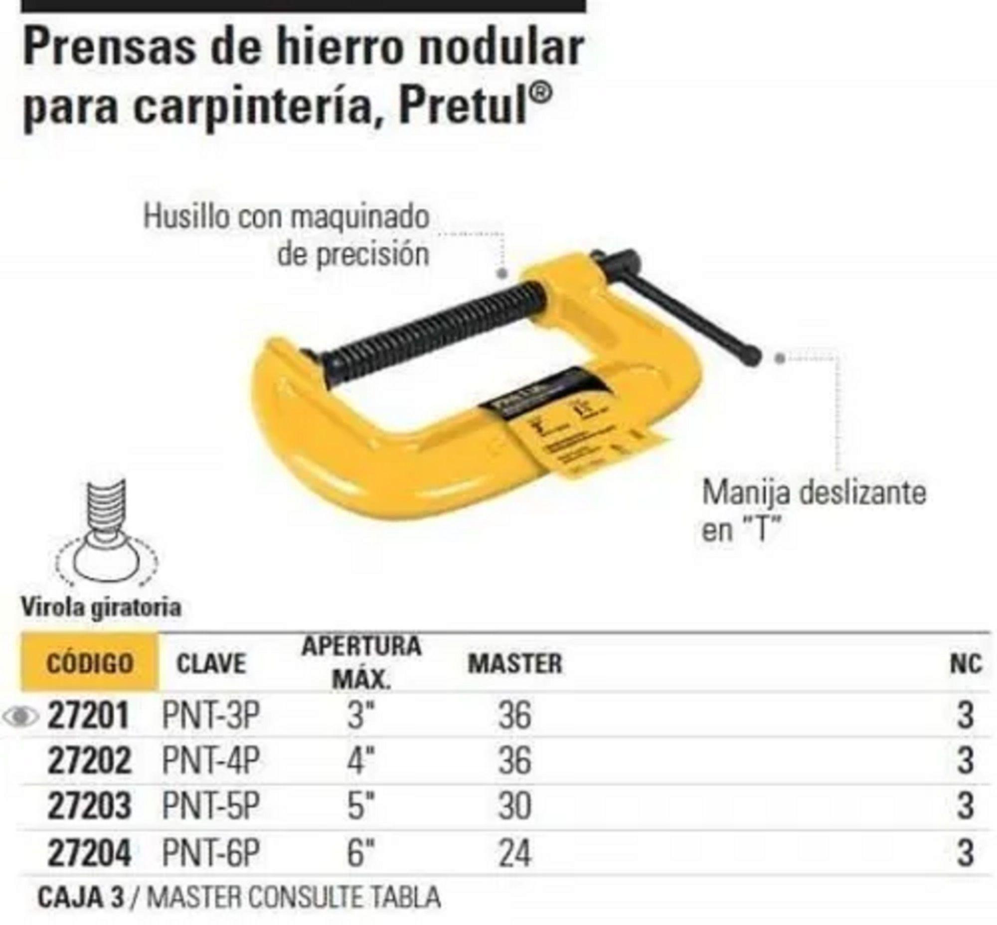 Prensa Sargento 6 Pnt-6p Pretul-truper-1