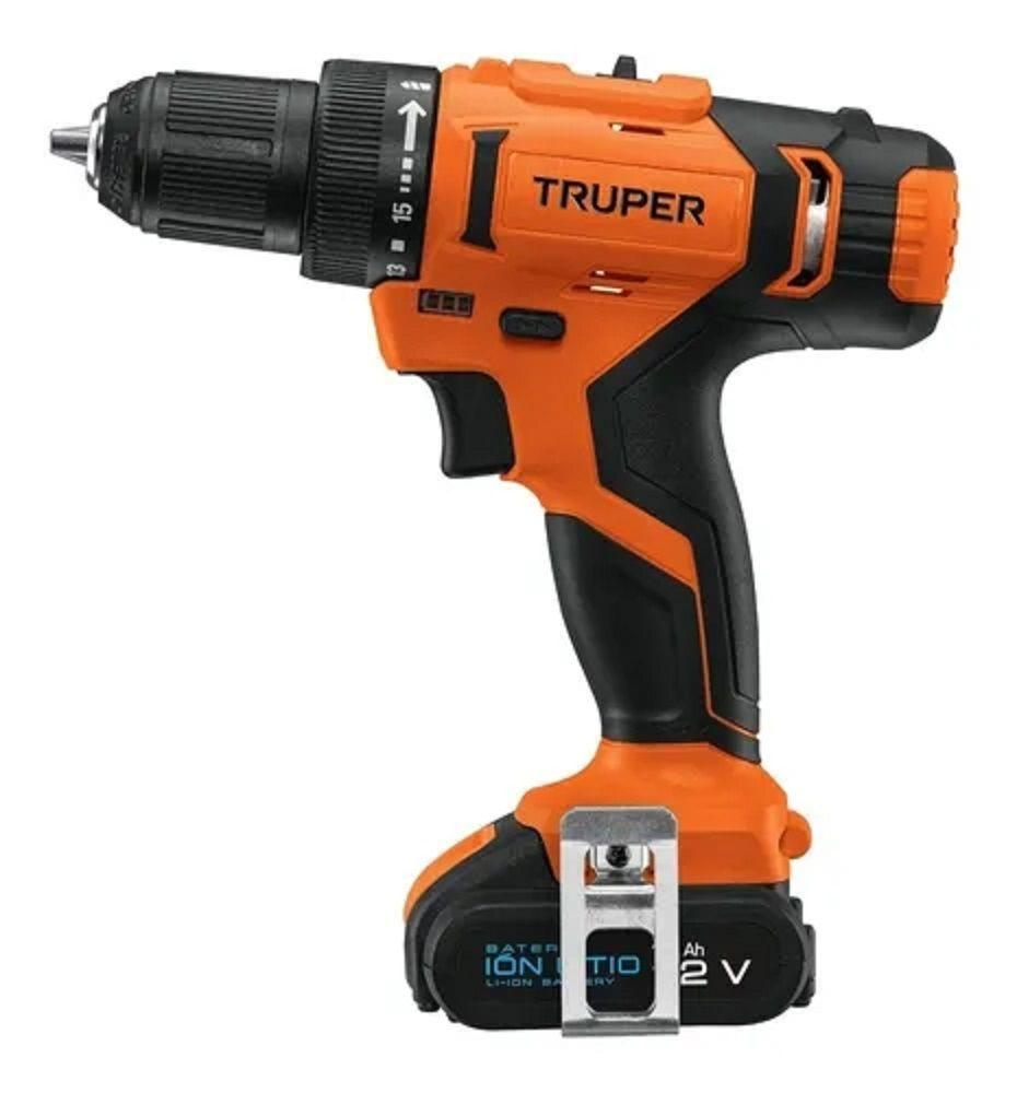 Taladro Atornillador Inalámbrico 3/8 12v + Bat + Car Truper-0