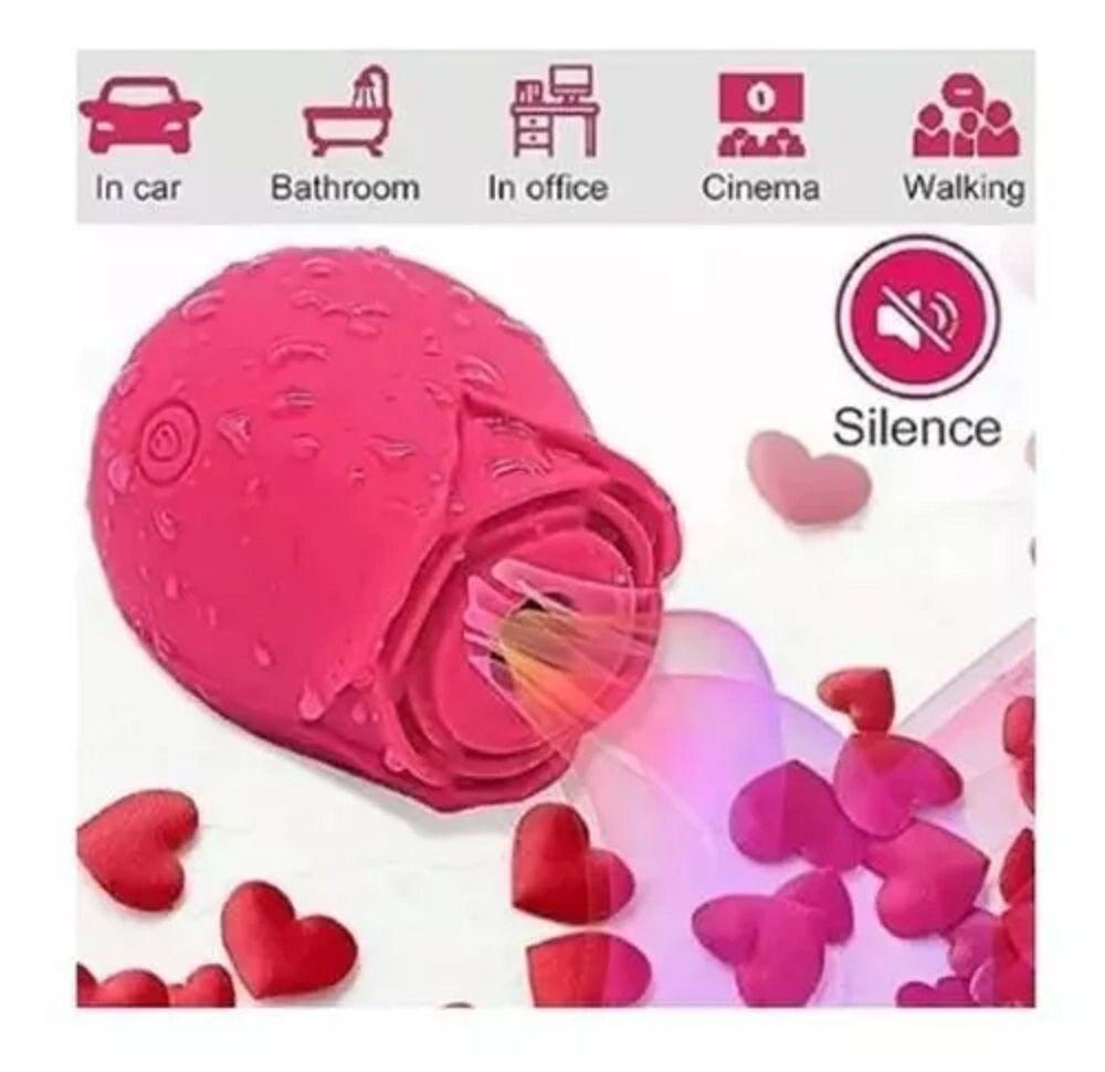 Vibrador Succionador Rosa Pezones Y Clitoris 3 Velocidades-3