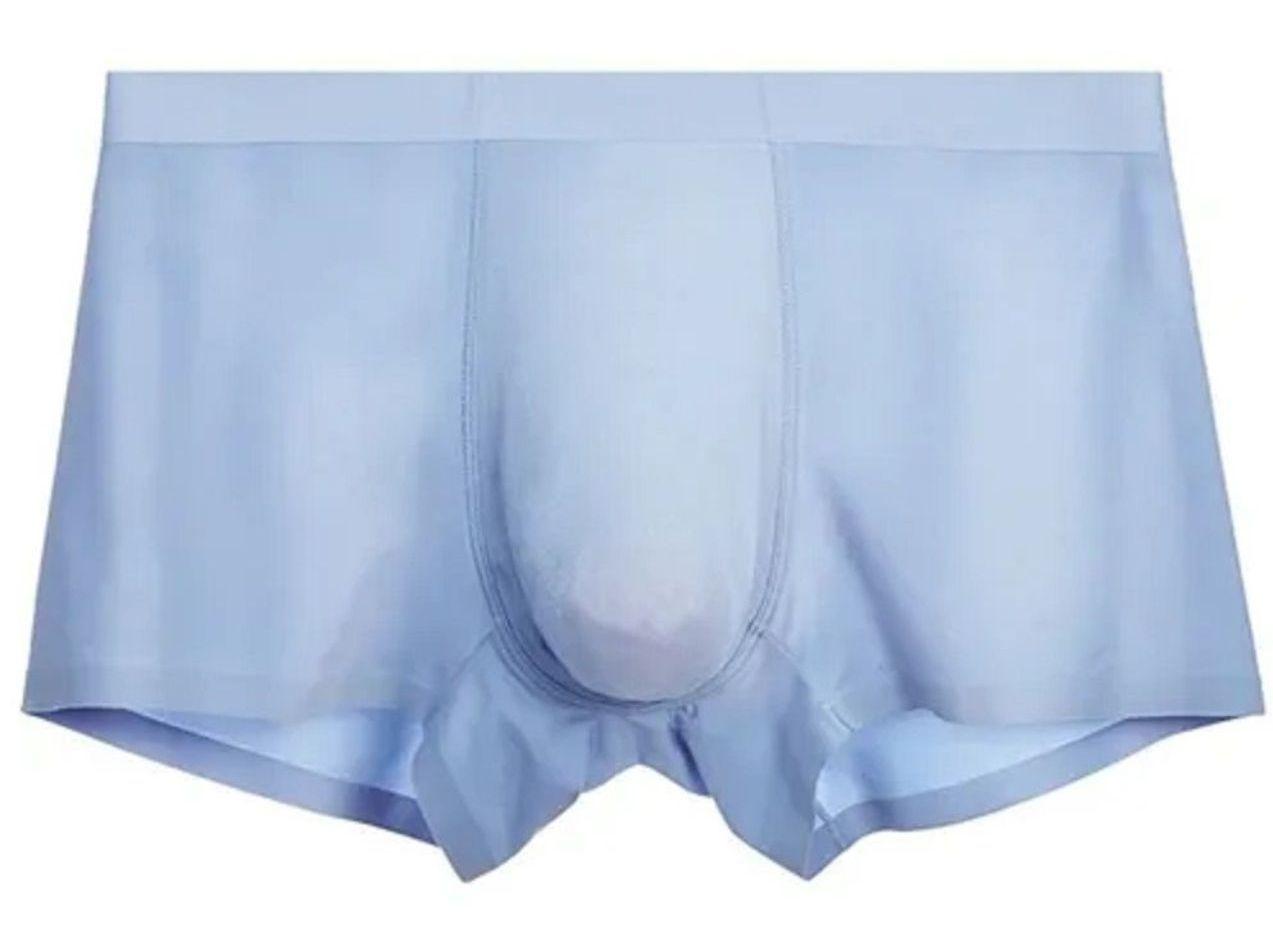 Boxer De Seda Sexy Translucido Hombre Sin Costura 3piezas-0