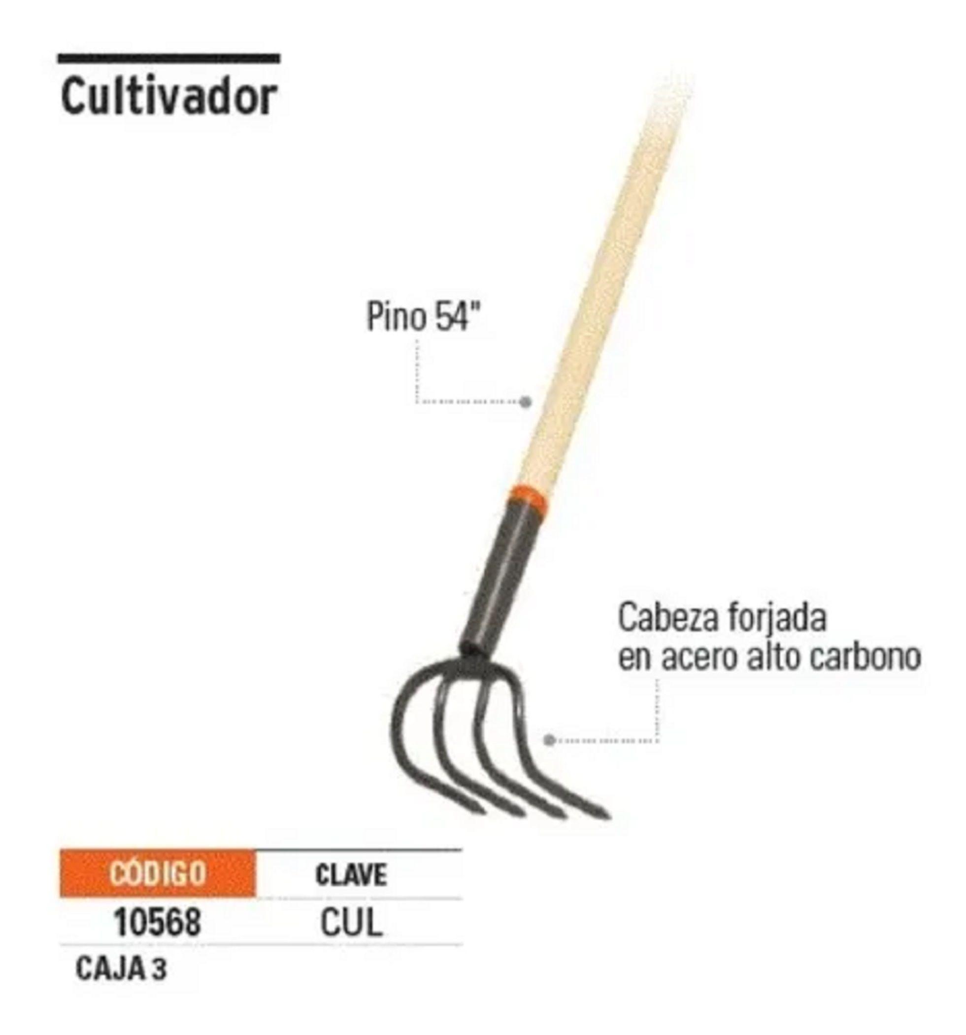 Cultivador Con Mango Madera, 4 Ganchos Truper-1