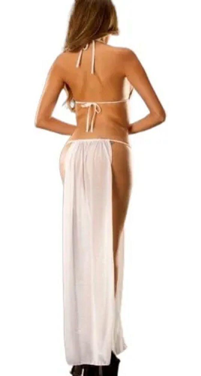 Camison Lenceria Erotica Transparentede Malla Pecho Desnudo-0