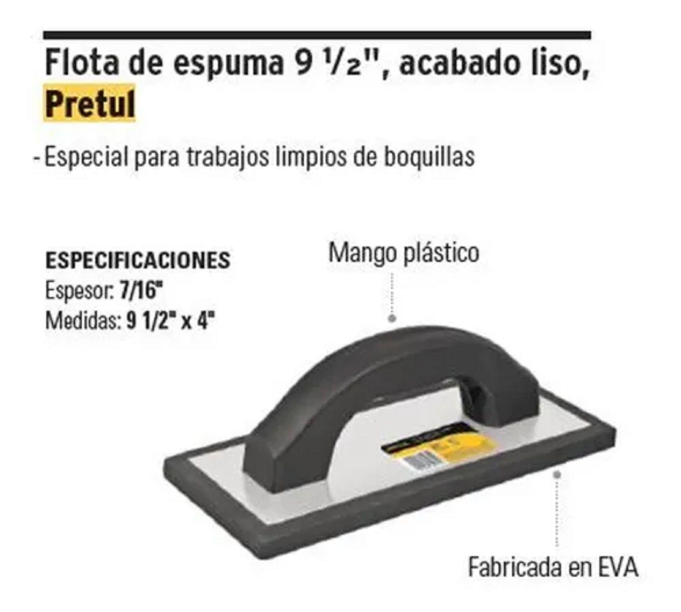 Fraguador Liso De Hule 9-1/2 Espesor 7/16 Pretul-1