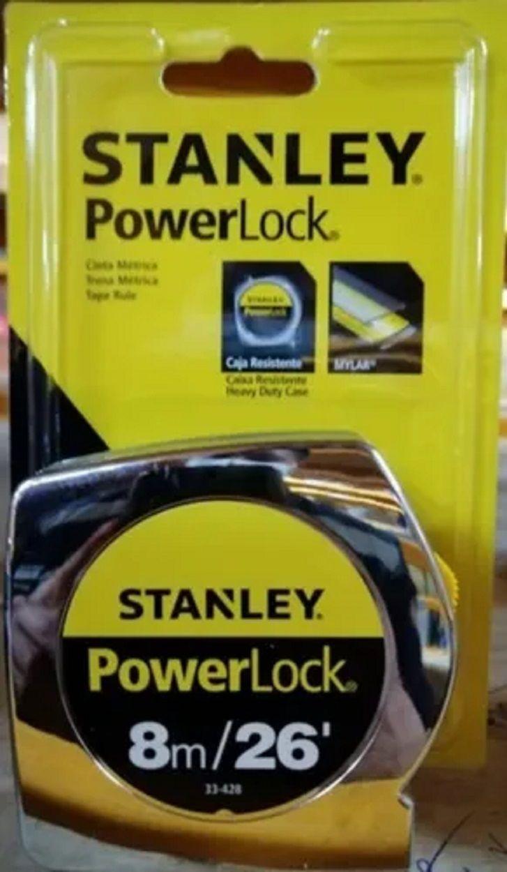 Huincha Cinta De Medir Stanley Powerlock 8 Mt X 26-2