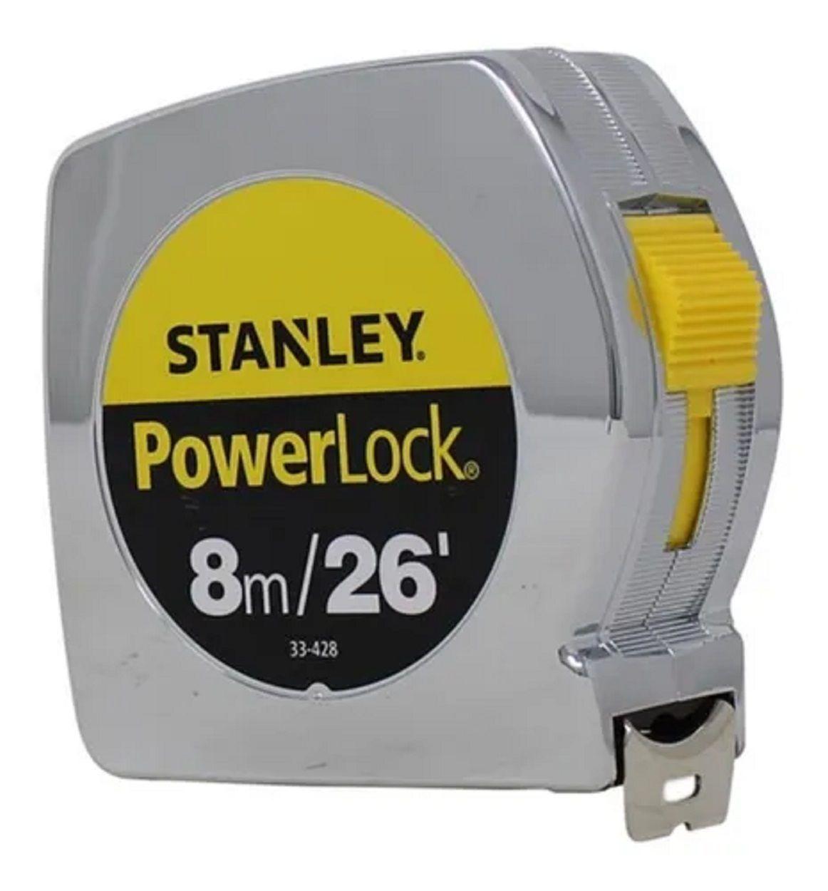 Huincha Cinta De Medir Stanley Powerlock 8 Mt X 26-0