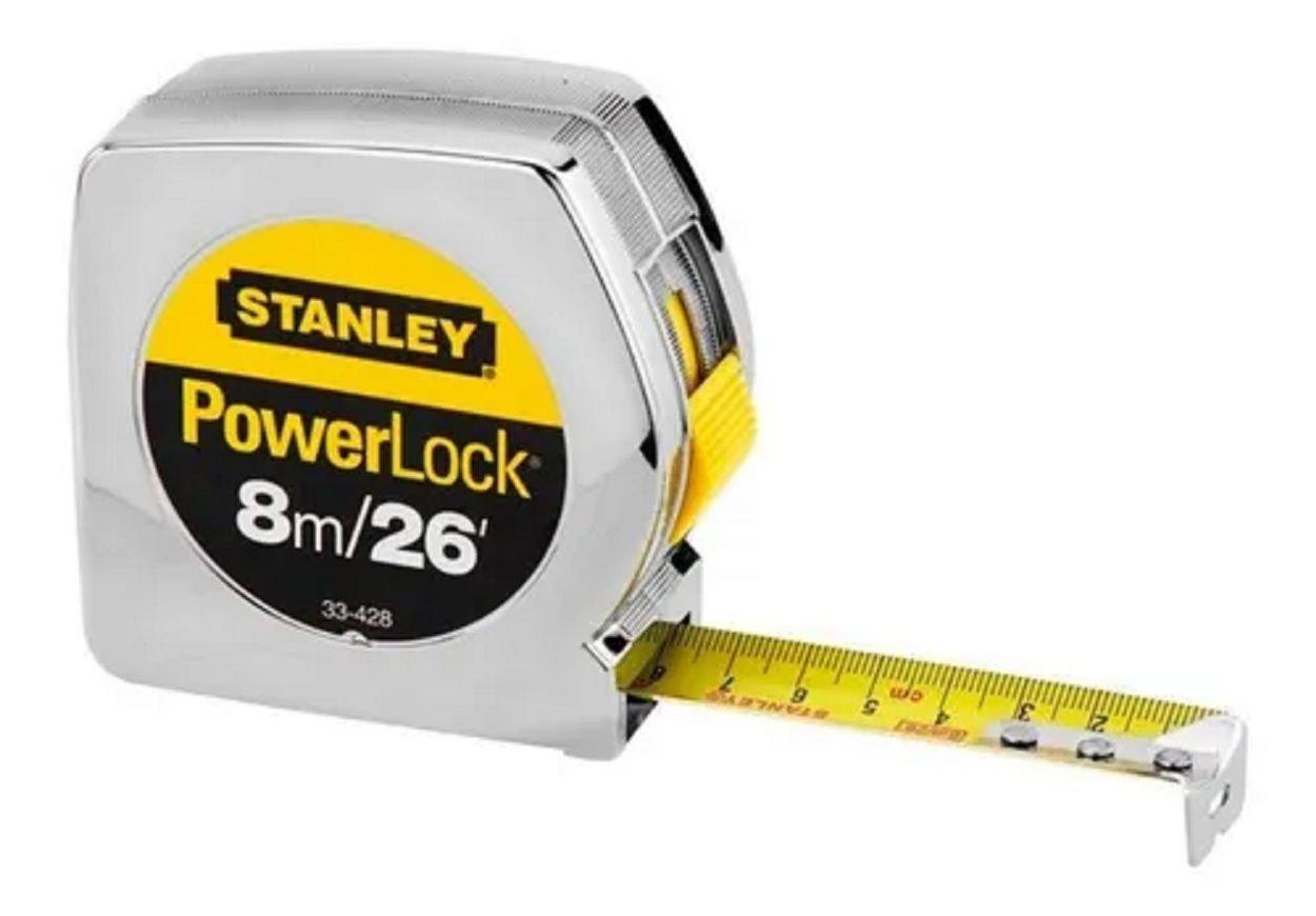 Huincha Cinta De Medir Stanley Powerlock 8 Mt X 26-1