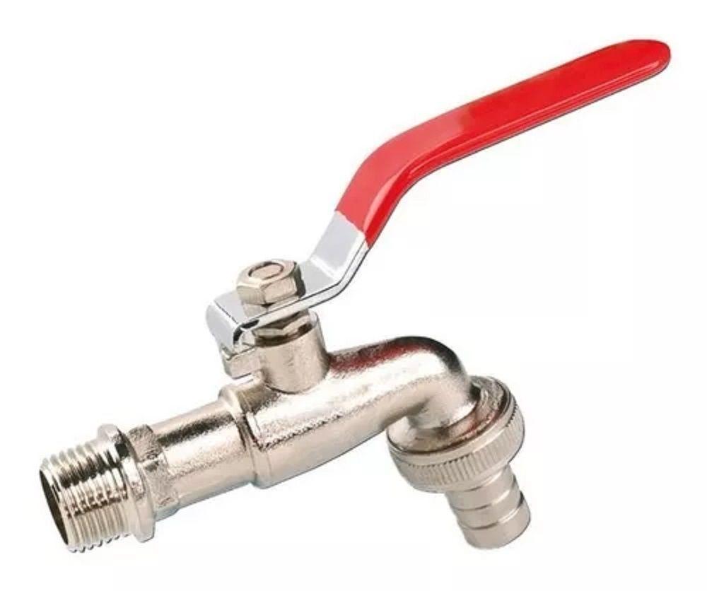 Llave Bola Jardín 1/2 X 3/4 Laton Reforzado Edr-0