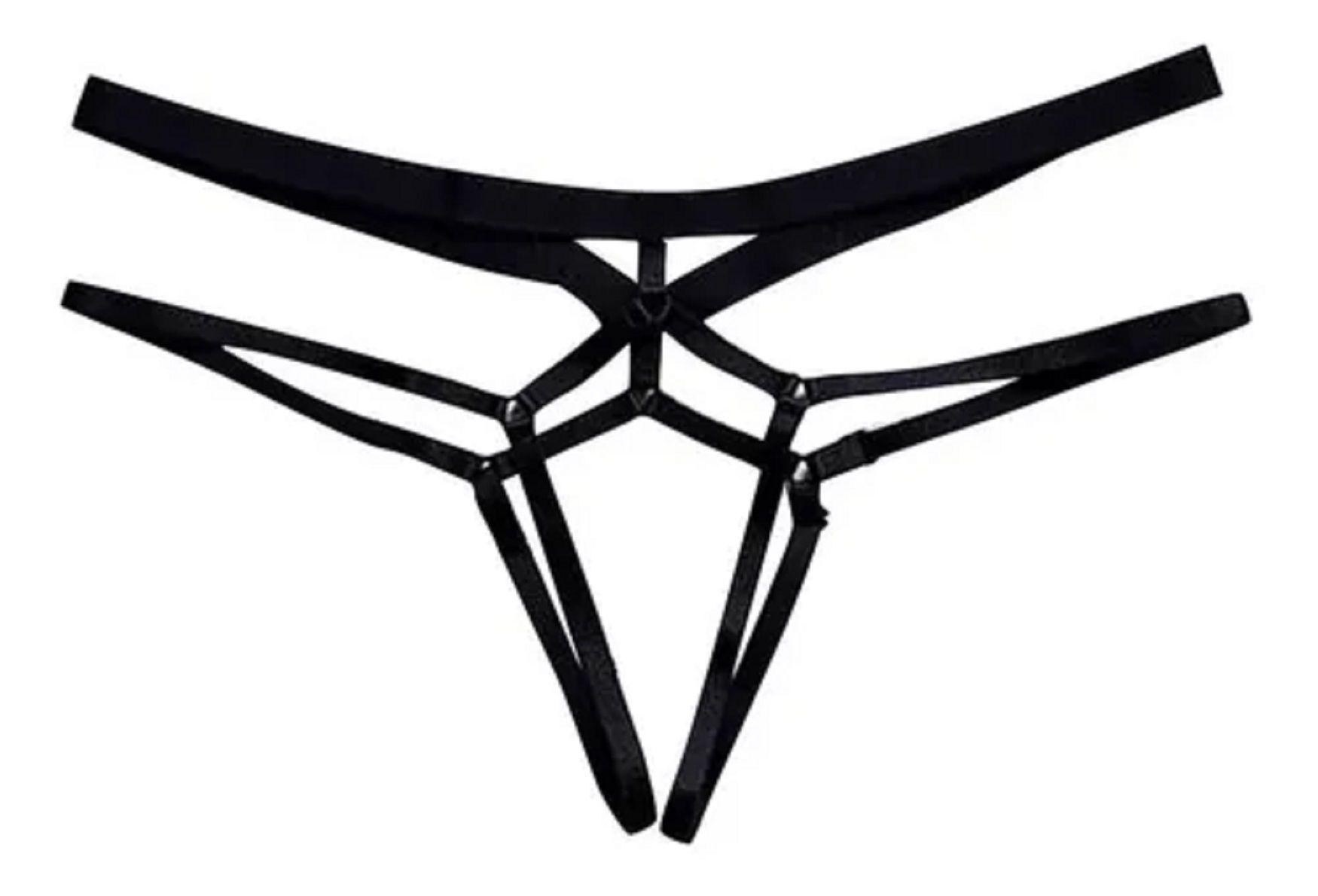 Colaless Lencería Erotica Sexyhilo Tanga Entrepierna Abierta-0