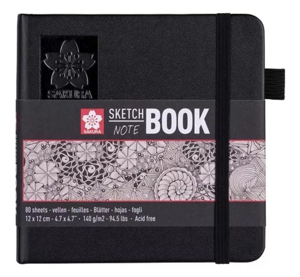 Cuaderno De Dibujo - Sketchbook Sakura (80 Hojas, 12x12 Cms)-0