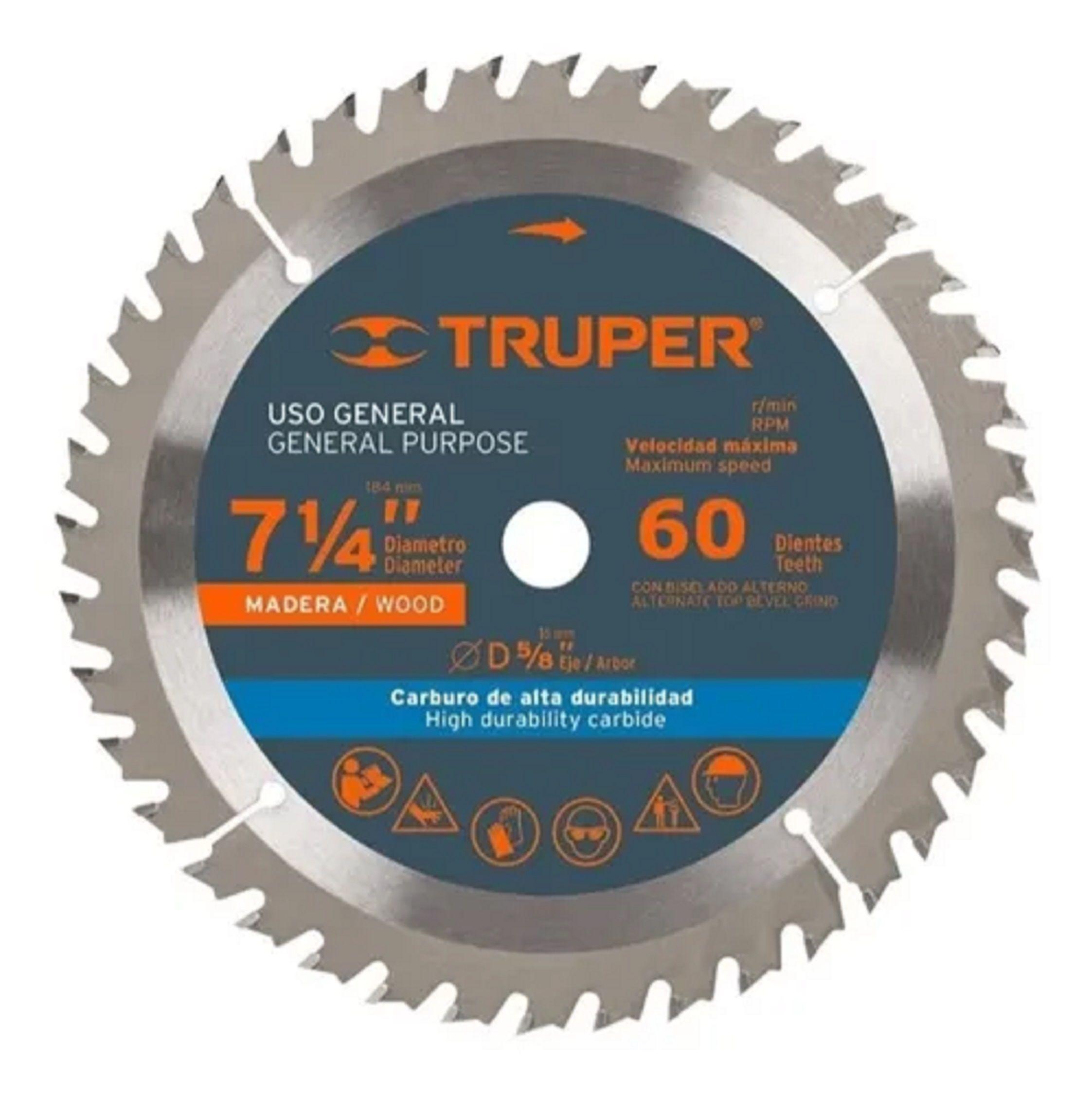 Disco Sierra Circular 7 1/4 Pulgadas 60 Dientes Truper-0