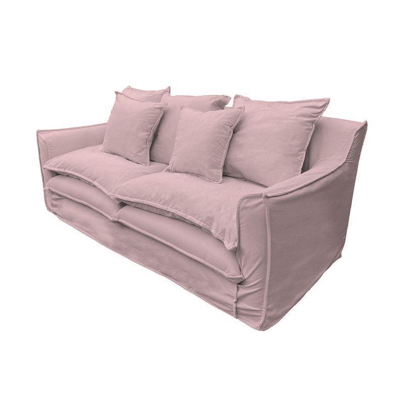 Sofá Puangue Chenille Palo Rosa 3C-2