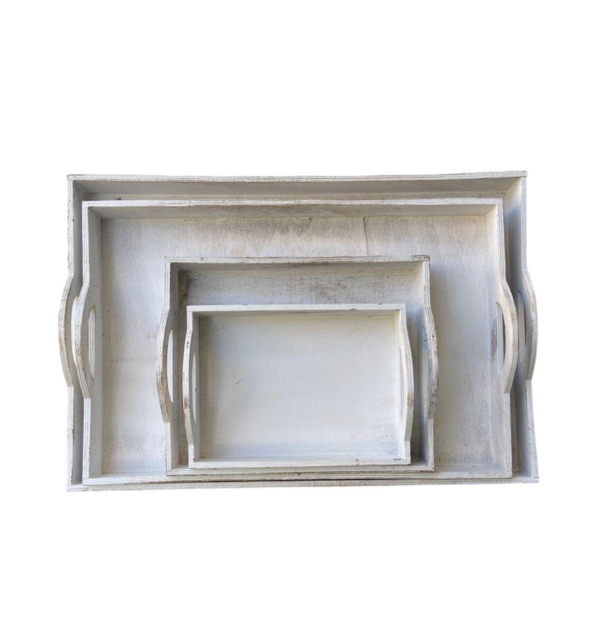 Bandeja White Wood 23x17cm-0