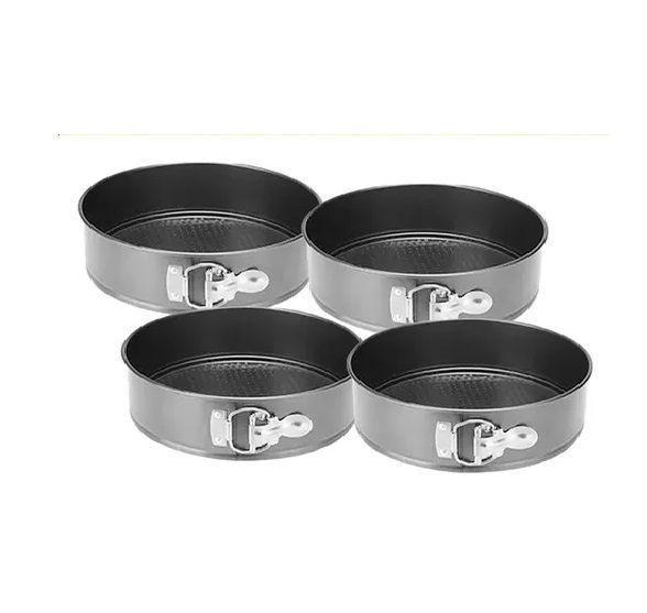 4 Molde Torta Moldes Queque Moldes Desmontables Mini Redondo-1