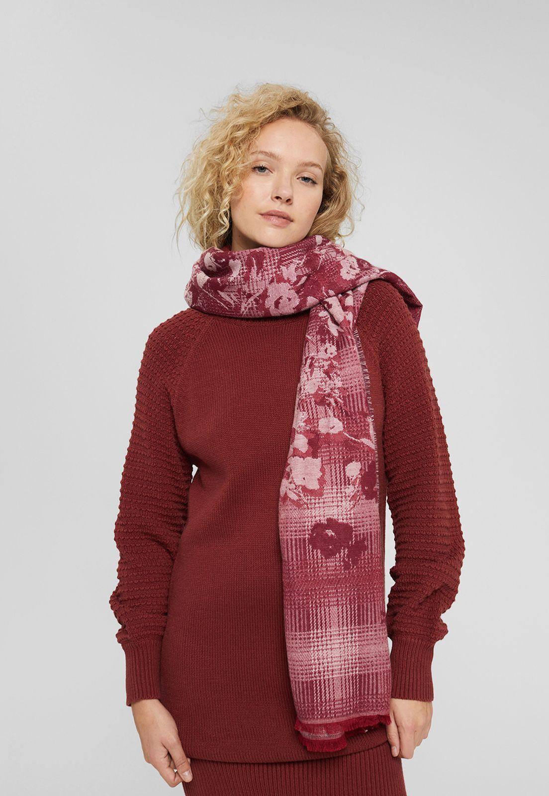 Pañuelo con LENZING™ ECOVERO™ Esprit Verde oscuro-0