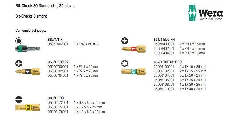 Diamond 1 Bit-Check (30 piezas) (NUEVO)-3