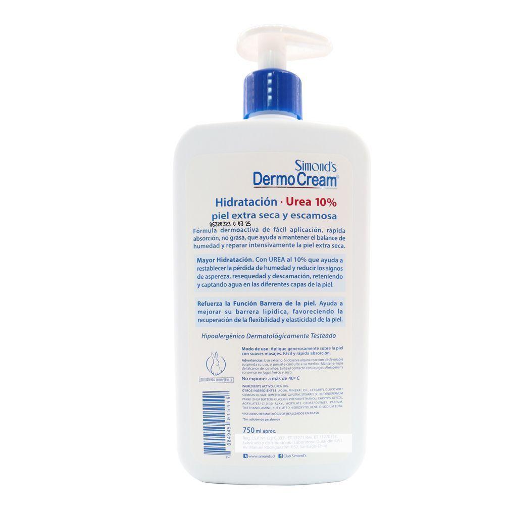 Crema hidratación intensiva Urea 10% Simond´s cuerpo 750ml-1