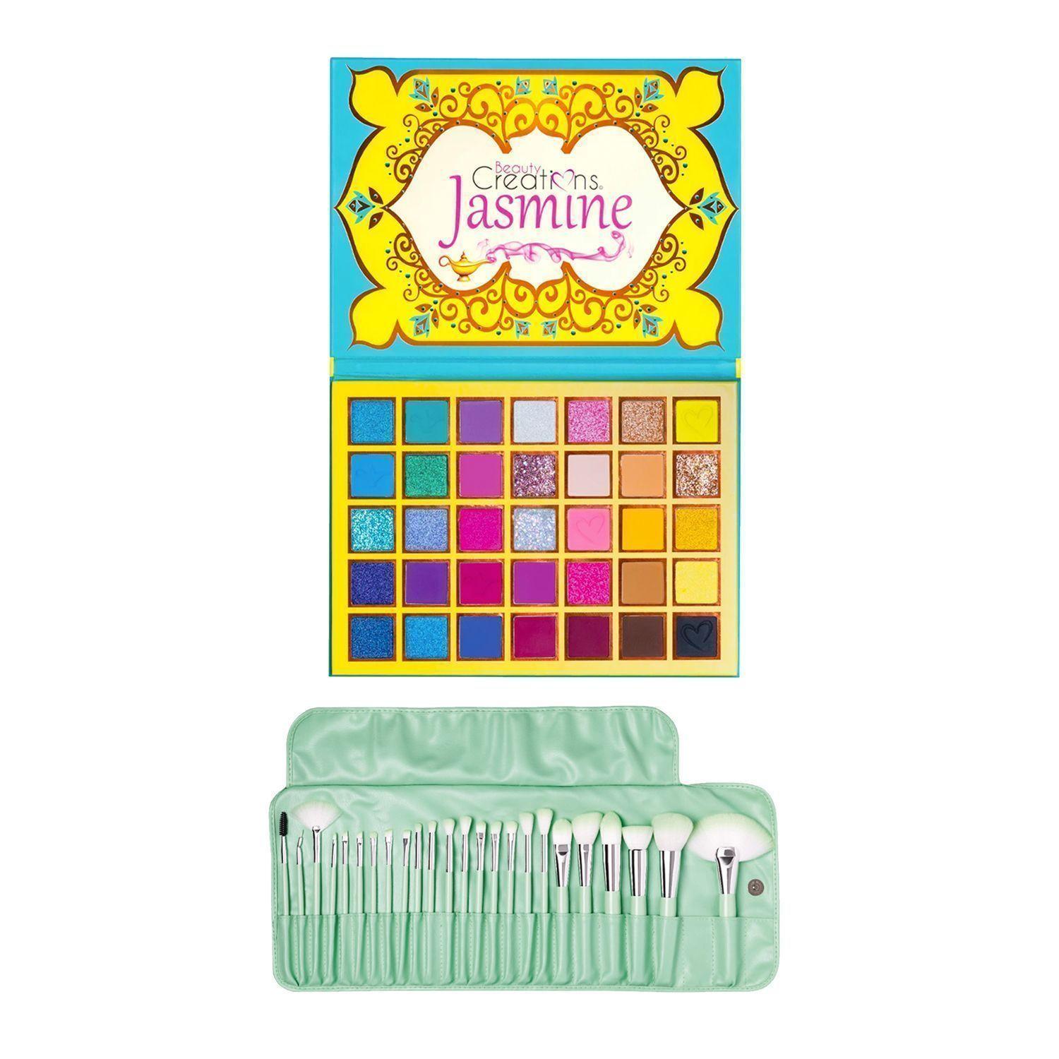 Pack Paleta De Sombra “Jasmine” + Set 24 Brochas Pastel Lime Party de Beauty Creations-0