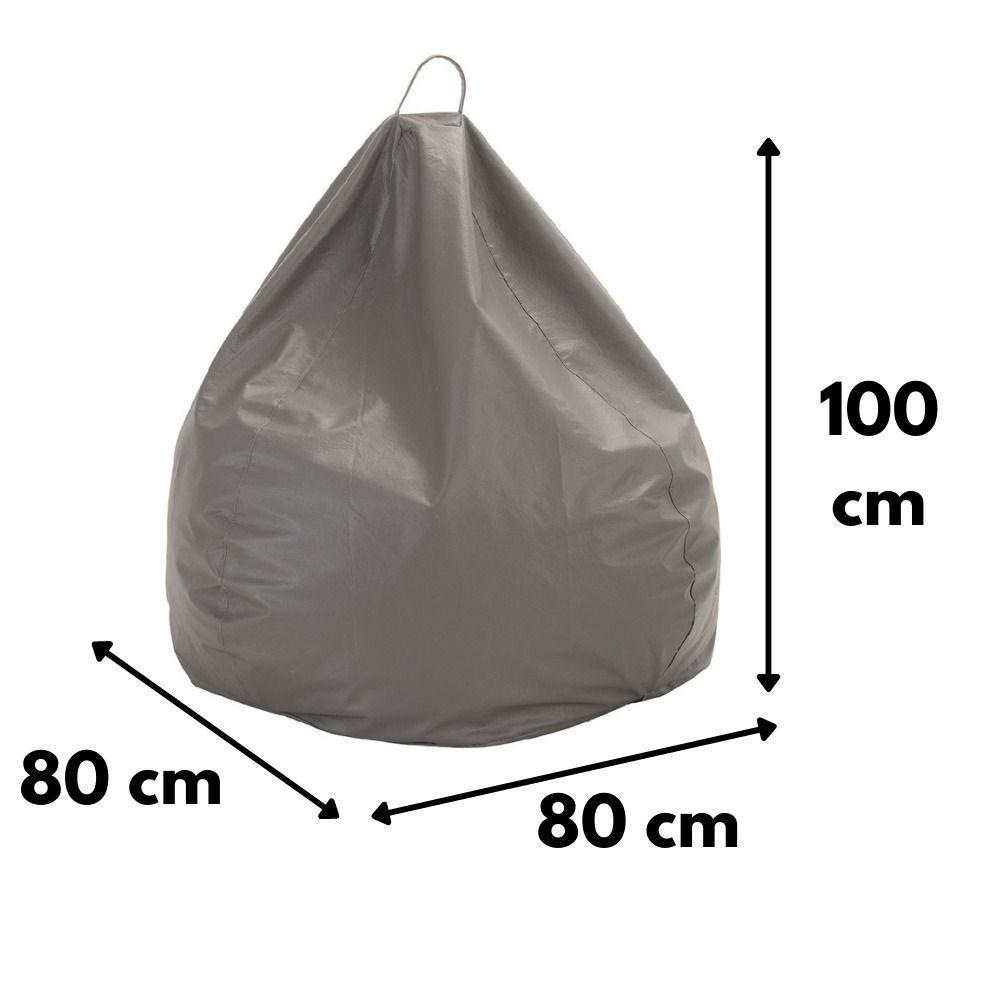 Pouf Pera Gris Eco Cuero 100x80x80  Máxima Design-4