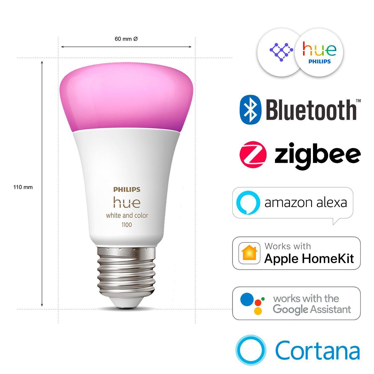 Ampolleta LED Philips Hue E27 1.100lm, RGB, BT, WiFi, 9 Watts-3