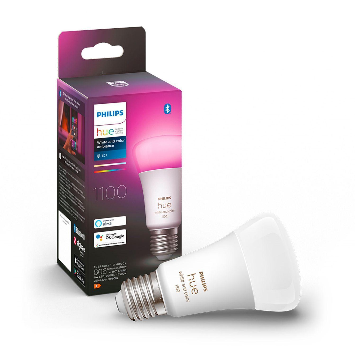Ampolleta LED Philips Hue E27 1.100lm, RGB, BT, WiFi, 9 Watts-0