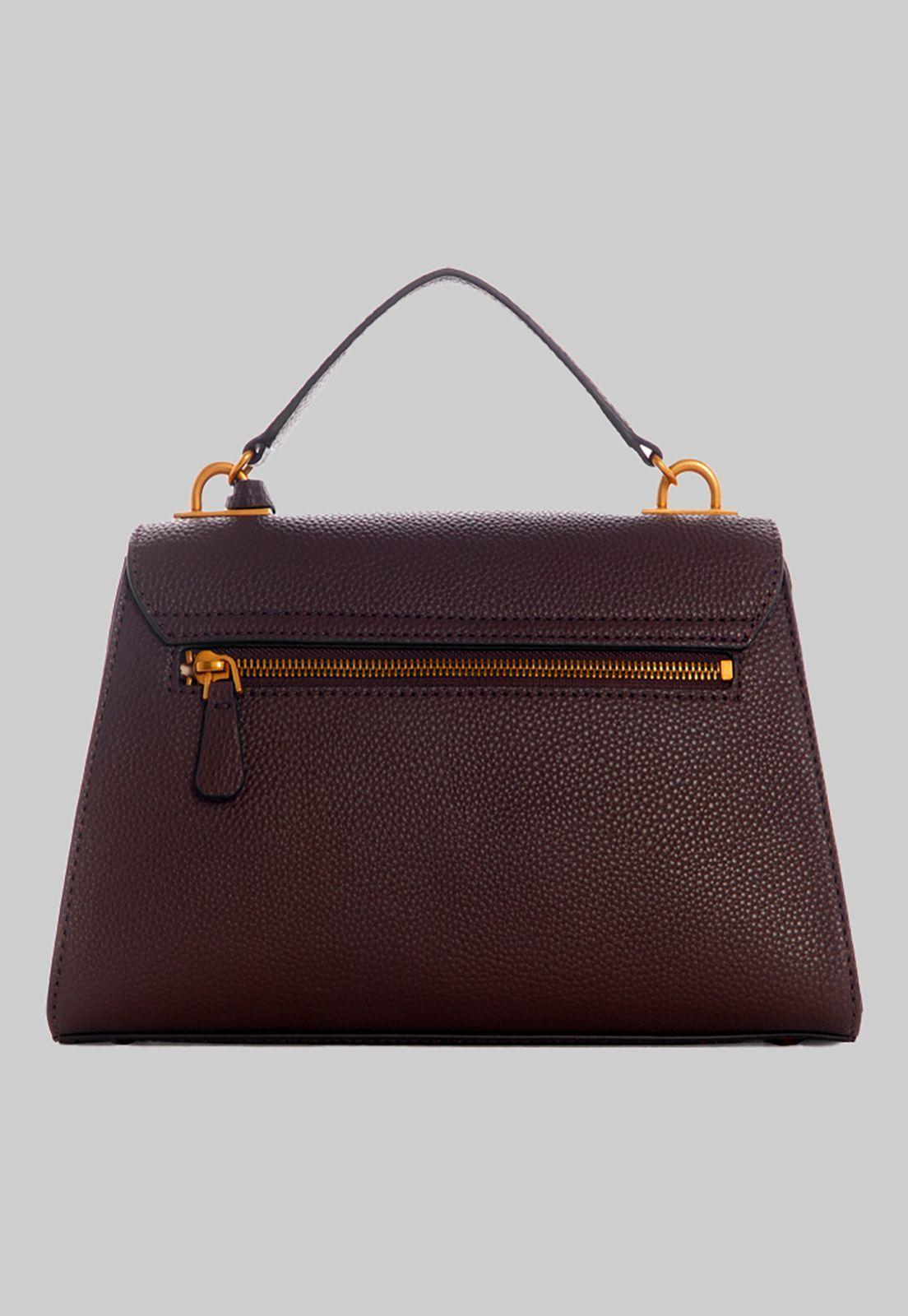 Cartera Enisa Top Handle Flap Cho Café Guess-2
