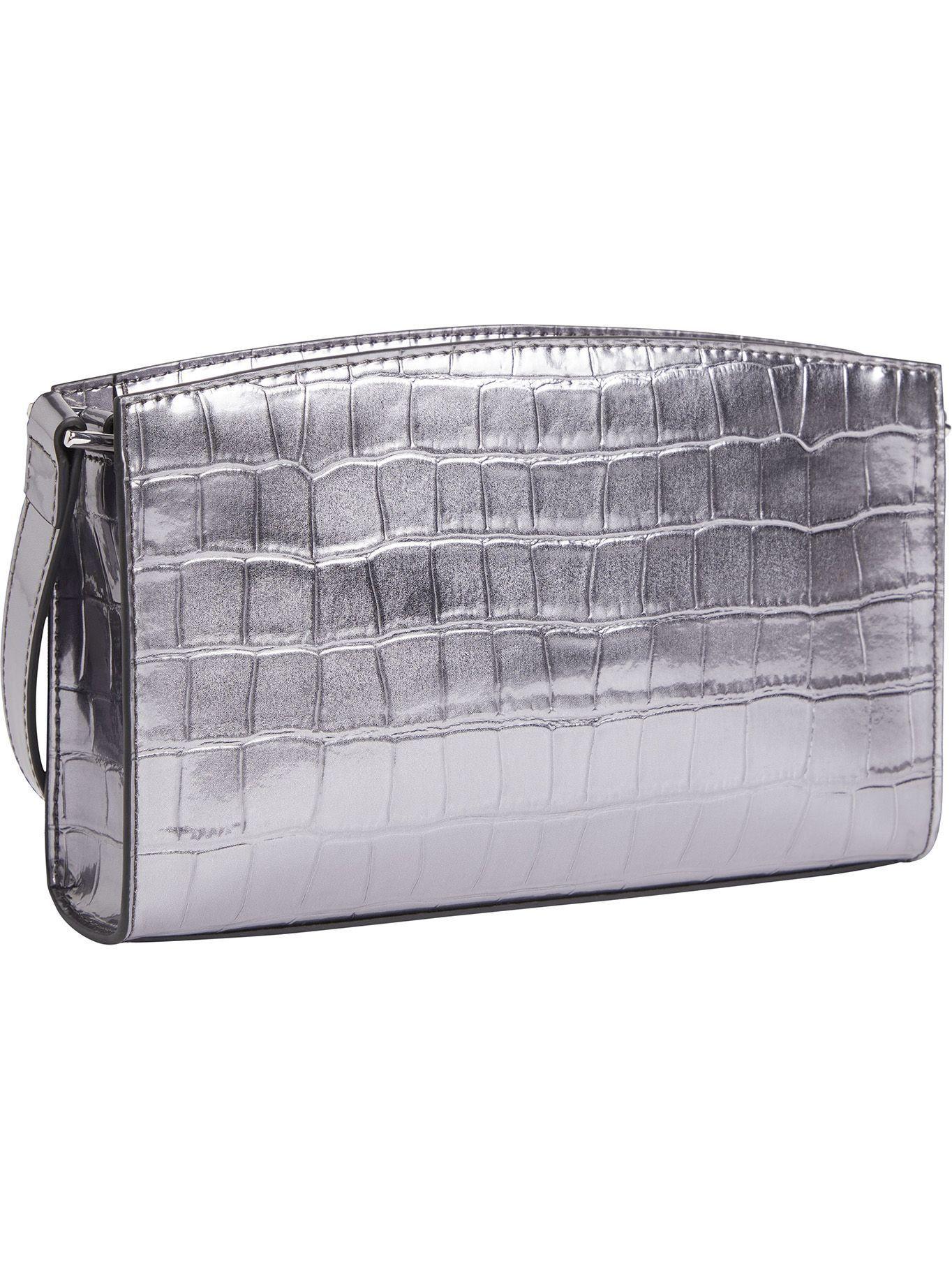 Cartera Xbody Ck Code Plateado Calvin Klein-1