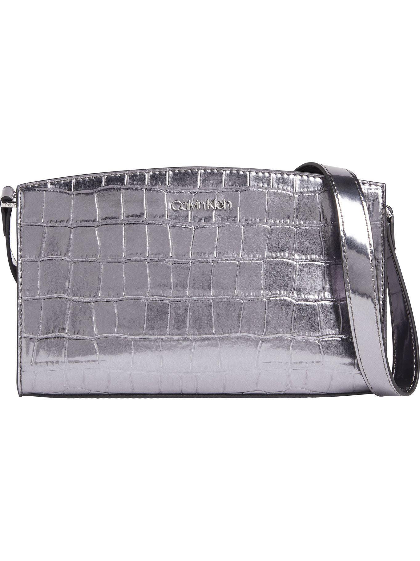 Cartera Xbody Ck Code Plateado Calvin Klein-0