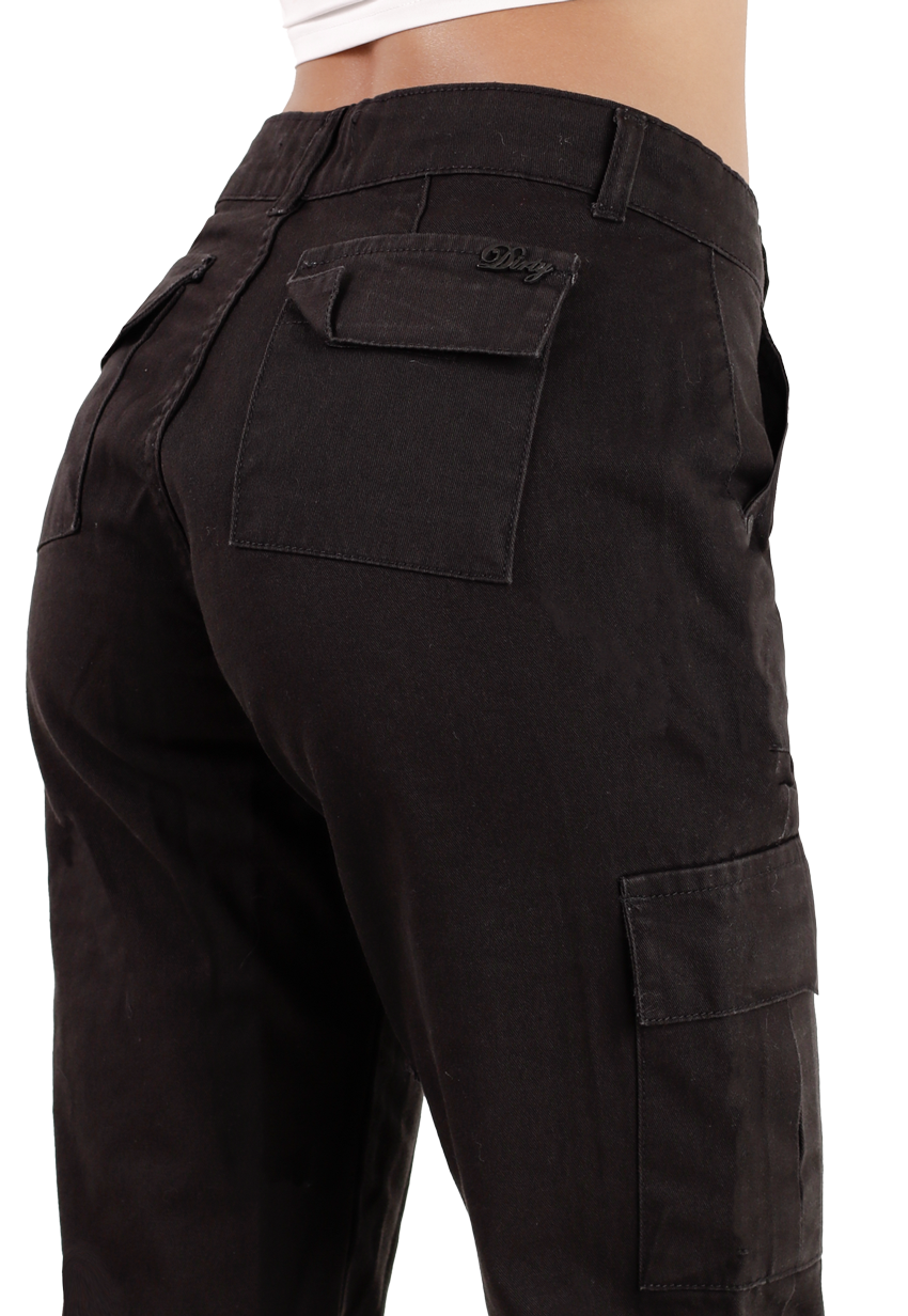 JEANS CARGO NEGRO LISO JE2368N-2